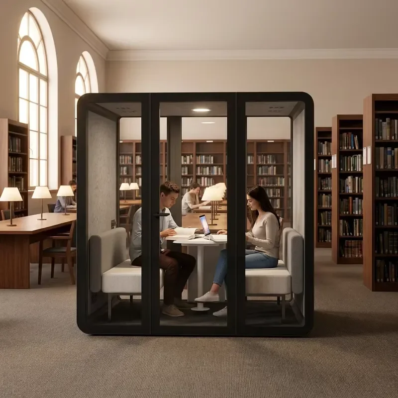 Professional Grade Portable Soundproof Conference Cabin for Government Department Fireproof Privacy Booth OEM ODM