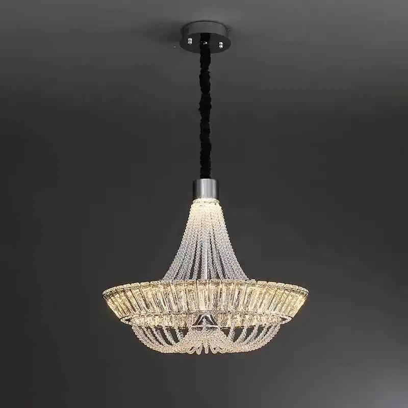 

American Crystal Chandelier Chrome/glod For Restaurant Living Room Bar Dining Room Pendant Lamp Bedroom Crystal Hanging Lamp