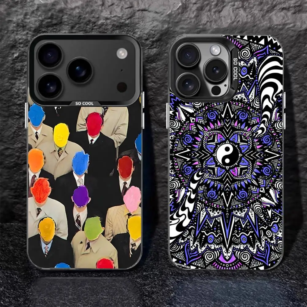 

Graffiti Black Matte Shockproof CoverPhone Case For iPhone 17,16,15,14,13,12,11,Pro,Max,Plus