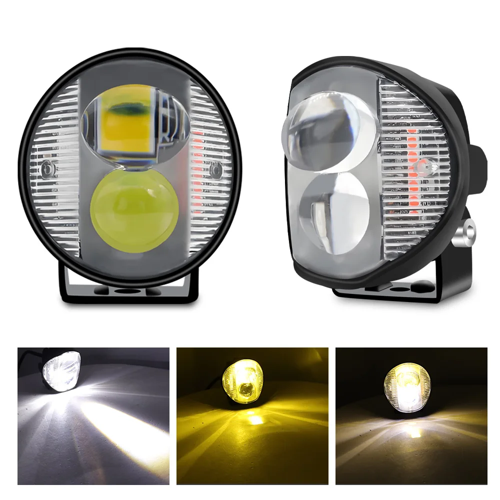 

Motorcycle LED flasher Driving Fog Light Auxiliary Spotlight 4 Color Light for ATV SUV UTV motorcycle accessories light 12-32V