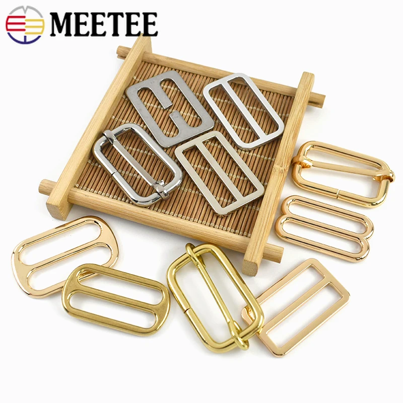 

10Pcs 20-38mm Metal Pin Buckle Tri Glide Slider Roller Webbing Strap Bag Belt Adjuster Garment Leather Sewing Hardware Supply