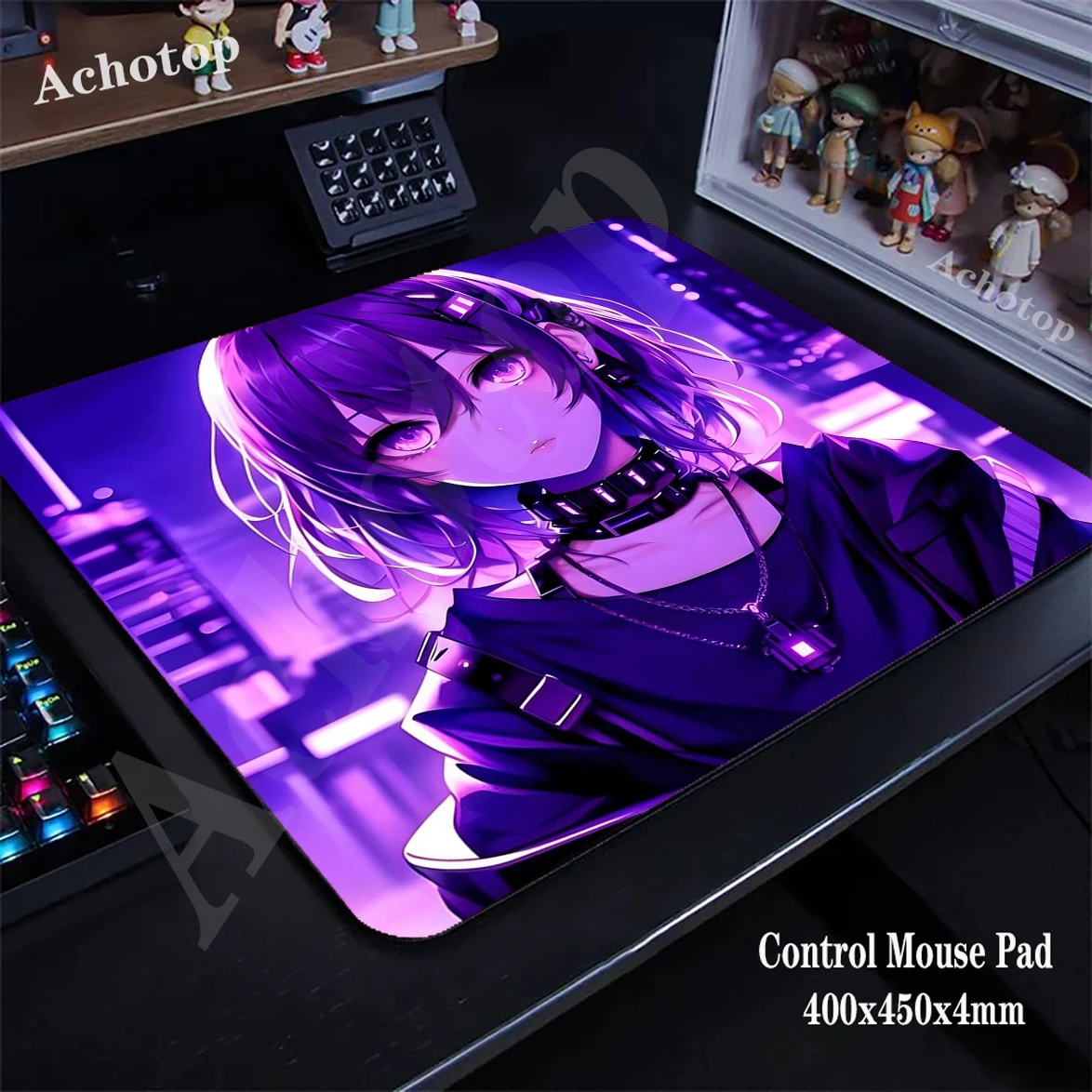 

Anime Girl Control Game Mousepad Locking Edge Mouse Pad Gamer Mouse Mat Notebook Office Table Carpet Gaming Mats 400x450mm