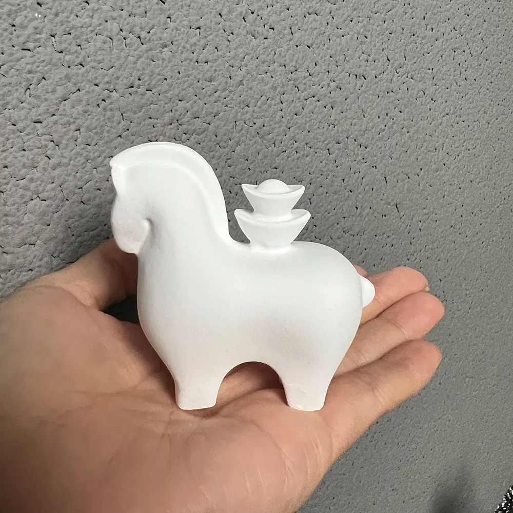 3D-Pferd-Silikon-Kerzenform, Vintage-Stil, DIY, Tier, Gips, Heimdekoration, Kunstharz, Basteln, Herstellung von Form symbolisiert Reichtum und Segen