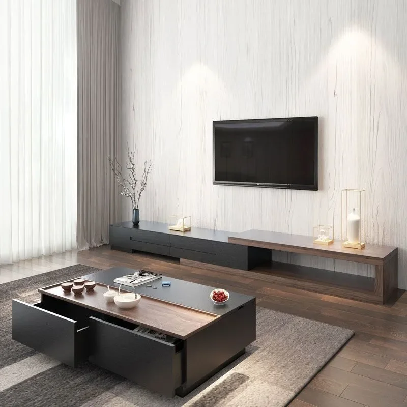 

m Современный минималистичный журнальный столик Минималистичный роскошный квадратный комбинированный высокий чайный столик Ящики для хранения Деревянная мебель m