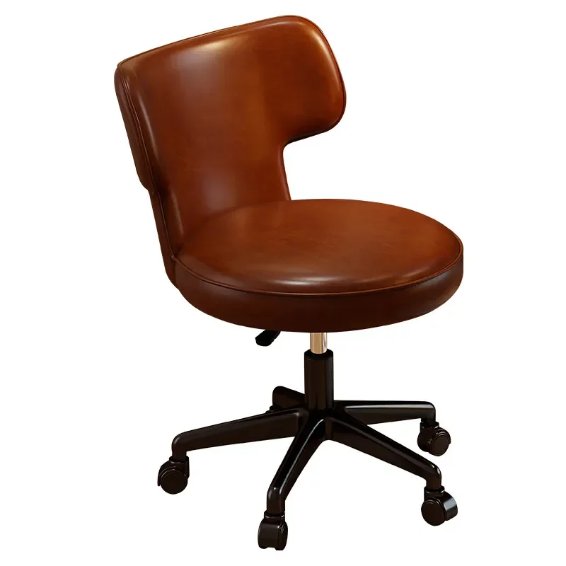 Light Luxury Retro Computer Chair for Home Dormitory Bedroom Study Makeup Office Comfortable Sedentary Rotating Backrest
