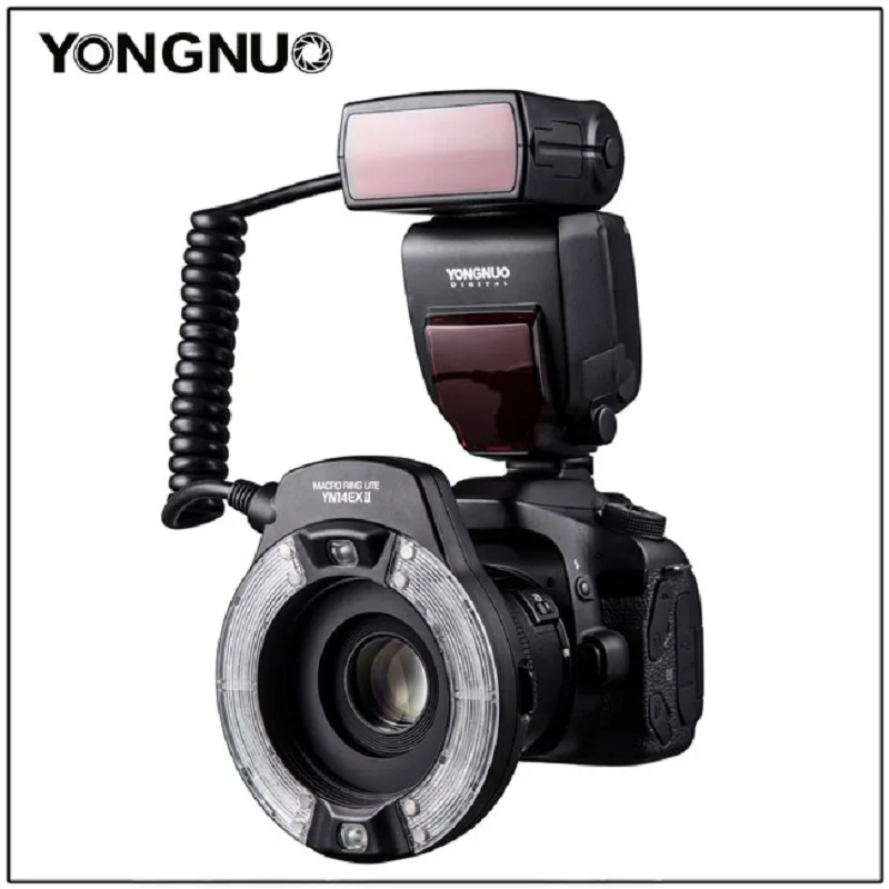 Yongnuo TTL 14EX II LED Macro Ring Flash Speedlite Light YN14EX II for  sony/canon câmera