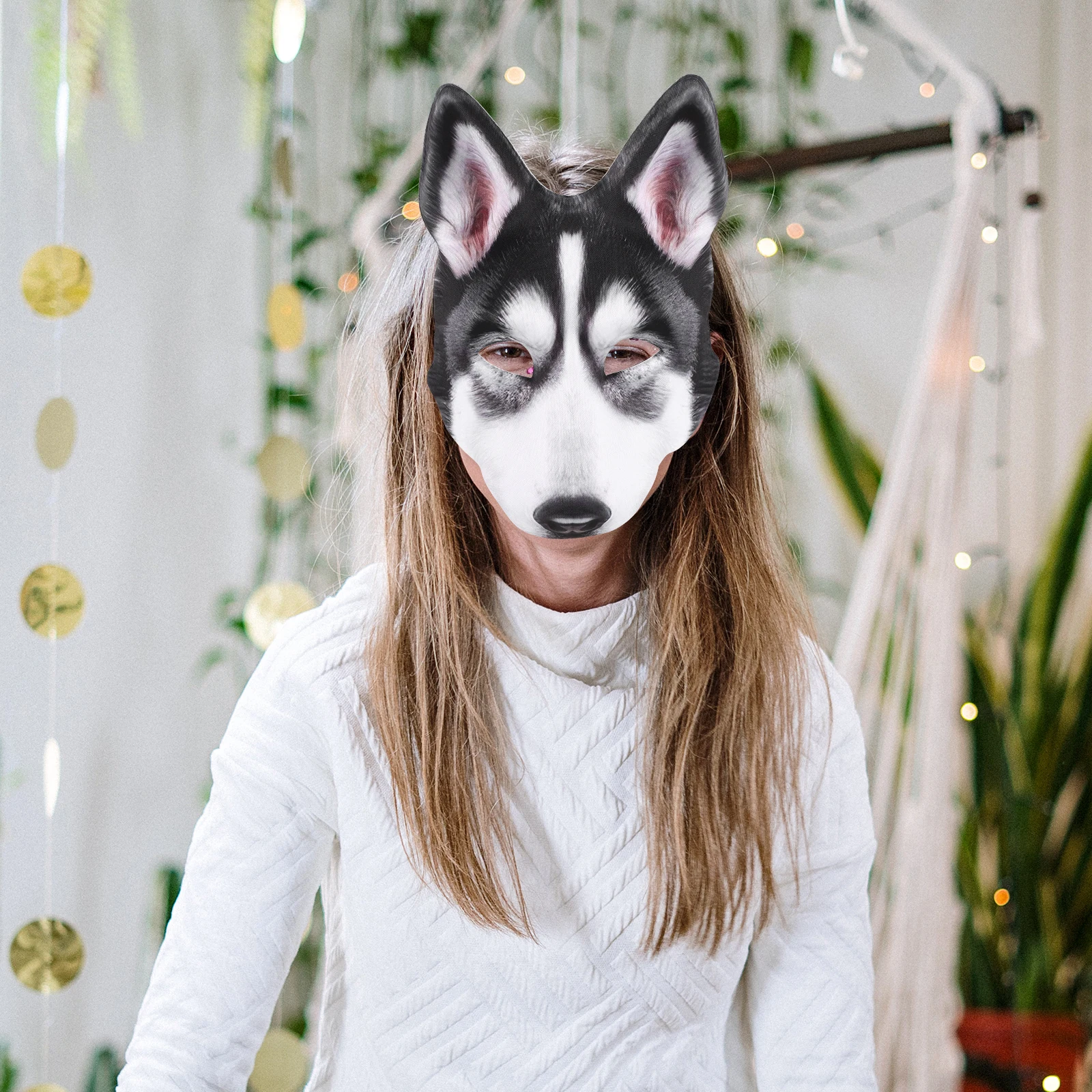 Animal Mask Adult Dog Costume Creepy Halloween Carnival Pu Eva Dino Cat for Cosplay Party