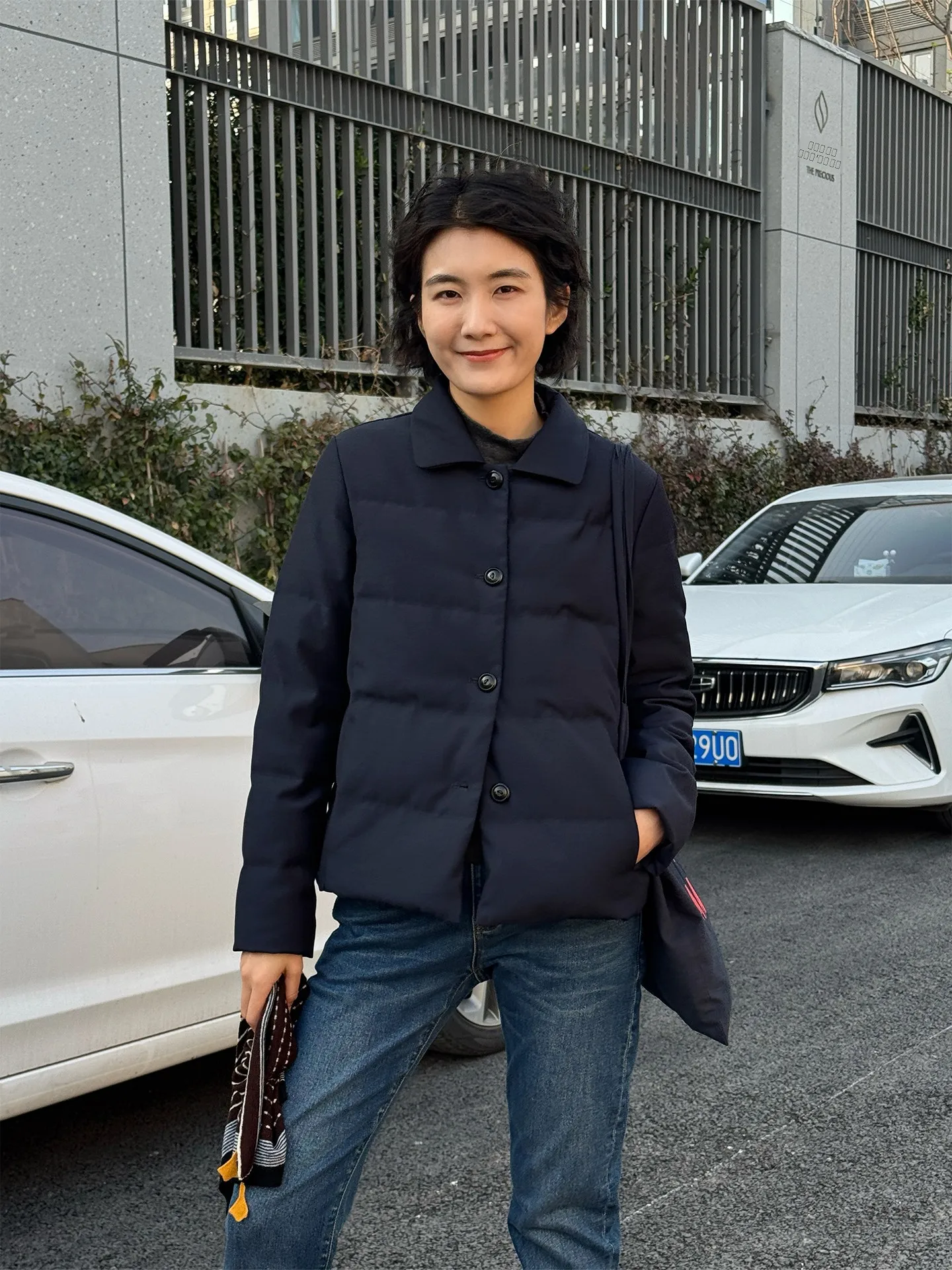 

Slimming Effect down Jaet Langqing Blue Collar Lightweight Warm Women's Goose down Coat Winter Faion Outerwear Coat