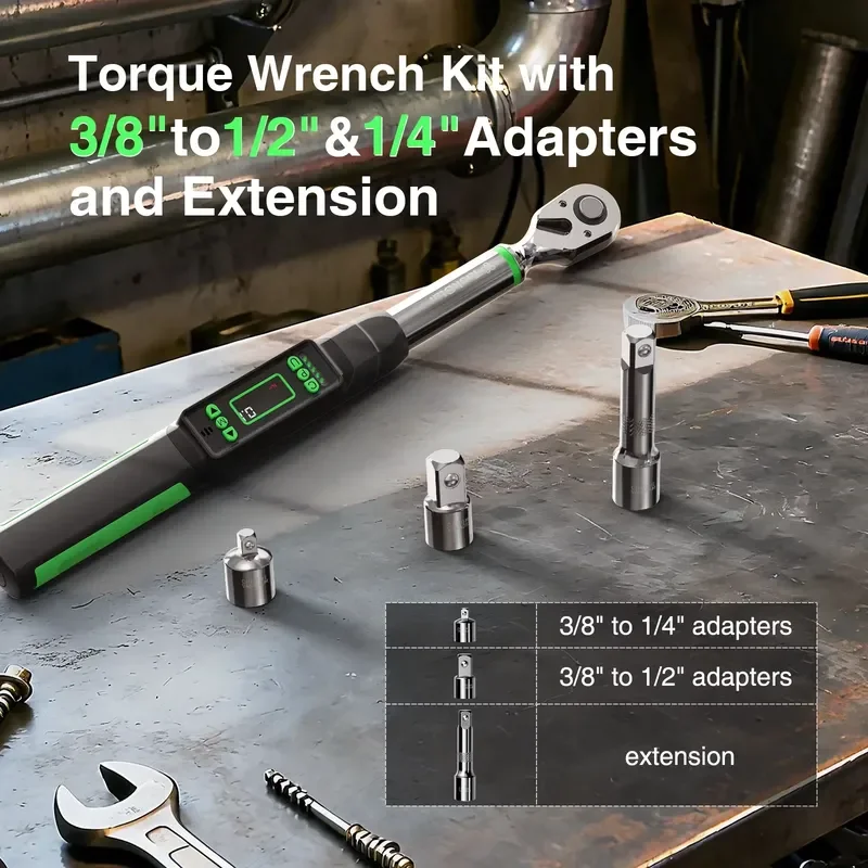 TaskStar 3/8-inch Digital Torque Wrench with 1/4