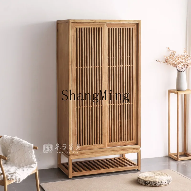 

CL old elm wardrobe Chinese wardrobe retro bedroom paint-free handmade tenon and mortise simple solid wood cabinet wardrobe