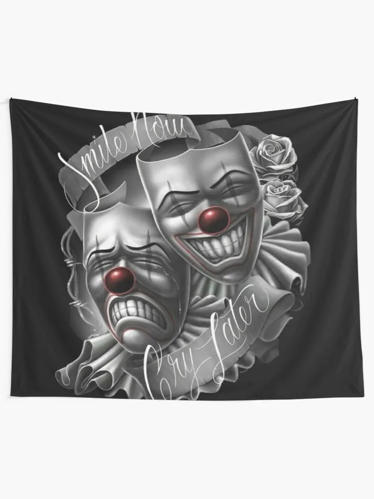 Smile now cry later clown faces Tapestry decorations for your bedroom outdoor decoration