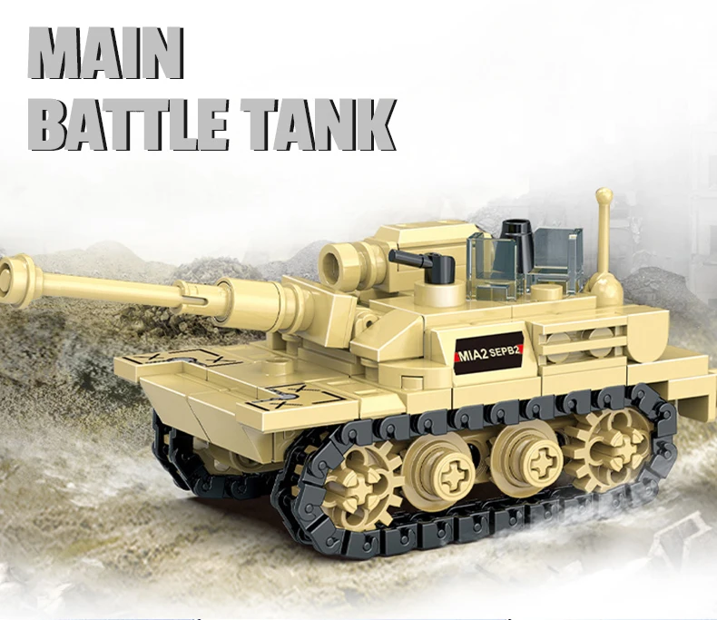 Tijger Tank 99A Bouwstenen Battle Tanks M1A2 Tank Soldaten Bricks Assmbly Modus Set voor Kinderen Speelgoed Kerstcadeaus