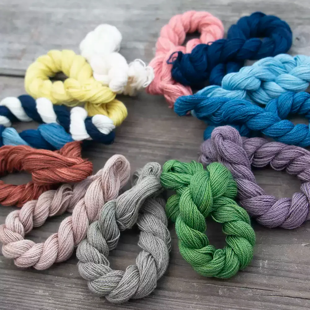 30meters/lot  2stands 1.0mm woven pure cotton thread colorful sashiko embroidery thread medium thick