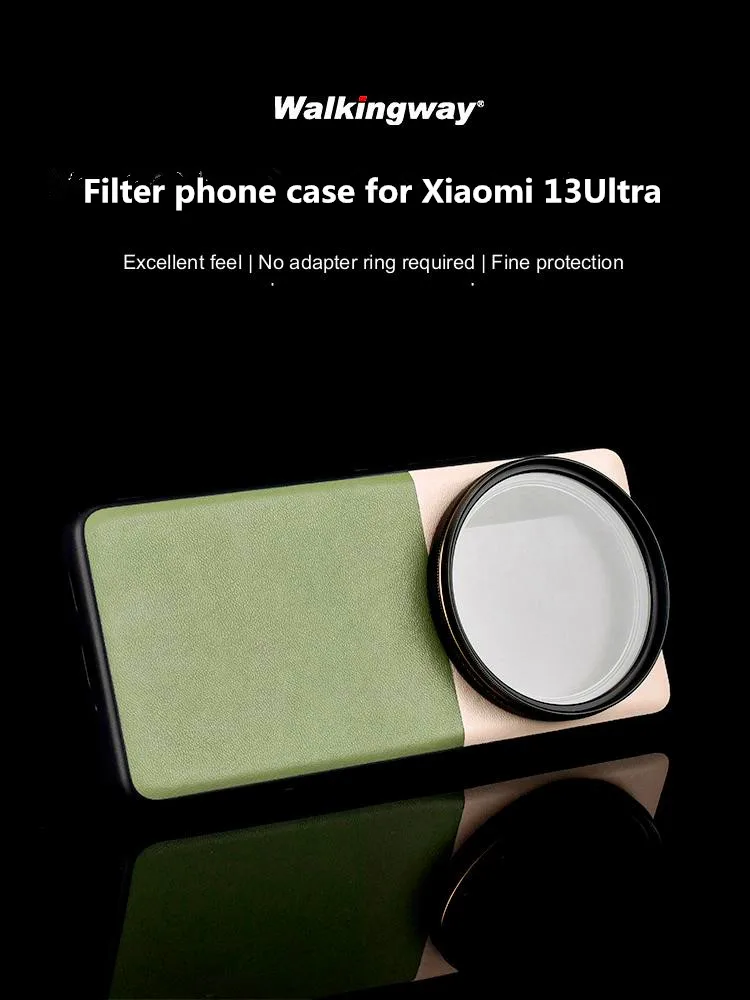 Walkingway Mobile Phone Filter Kit For Xiaomi 13 Ultra Phone Case 67mm Phone Filter box Star/Flare/ND/Soft/Black Mist/CPL Filter