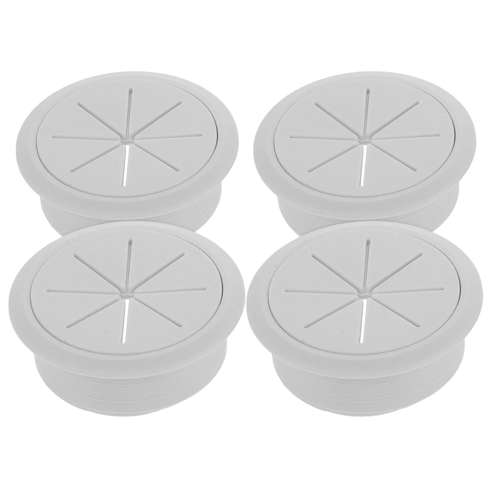 

4 Pcs Desktop Wiring Box Grommet Kit Plug Computer Threading Hole Cover Abs Plastic Wire Cord for Office Cable