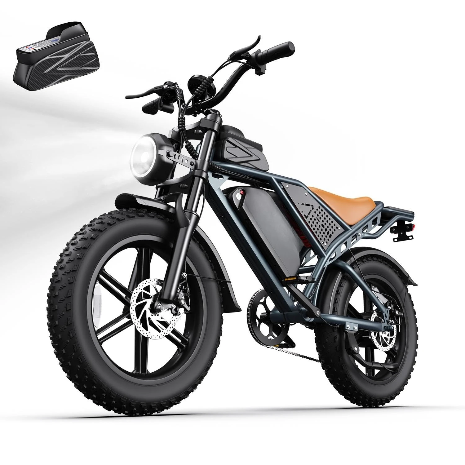 Electric Bike for Adults,2000W Peak Motor&28MPH Electric Dirt Bike,48V 20AH/35AH/60AH Battery, 70-160 Max, Customized