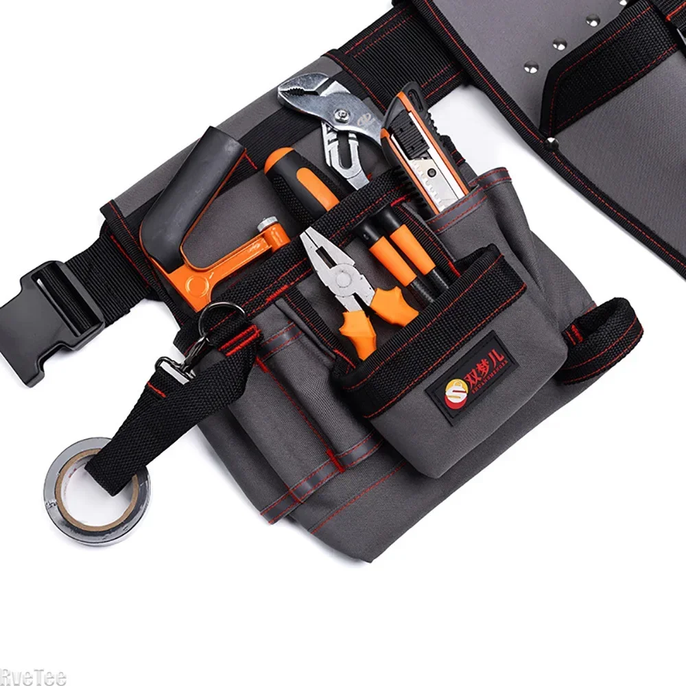 

Portable Electrician Tool Waist Bag Wrench Plier Organizer Waterproof Tool Kit Tool Pouch Breathable Waist Belt