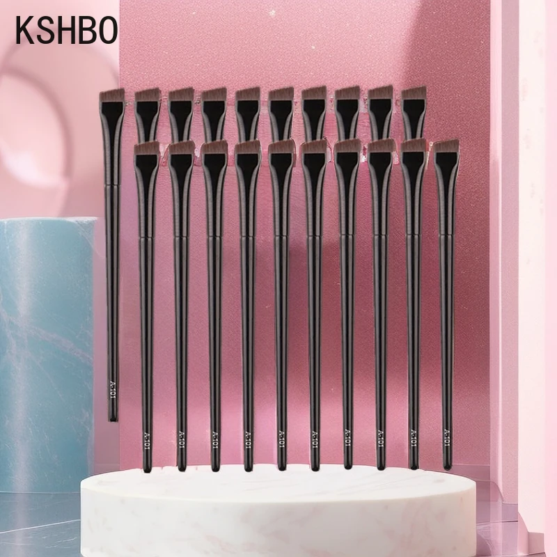 KSHBO 5Pcs/set Professional Eye Makeup Brushes Black Flat Eyeliner Brush Eyebrow Application Lip Makeup Brush Eye Makeup Tools