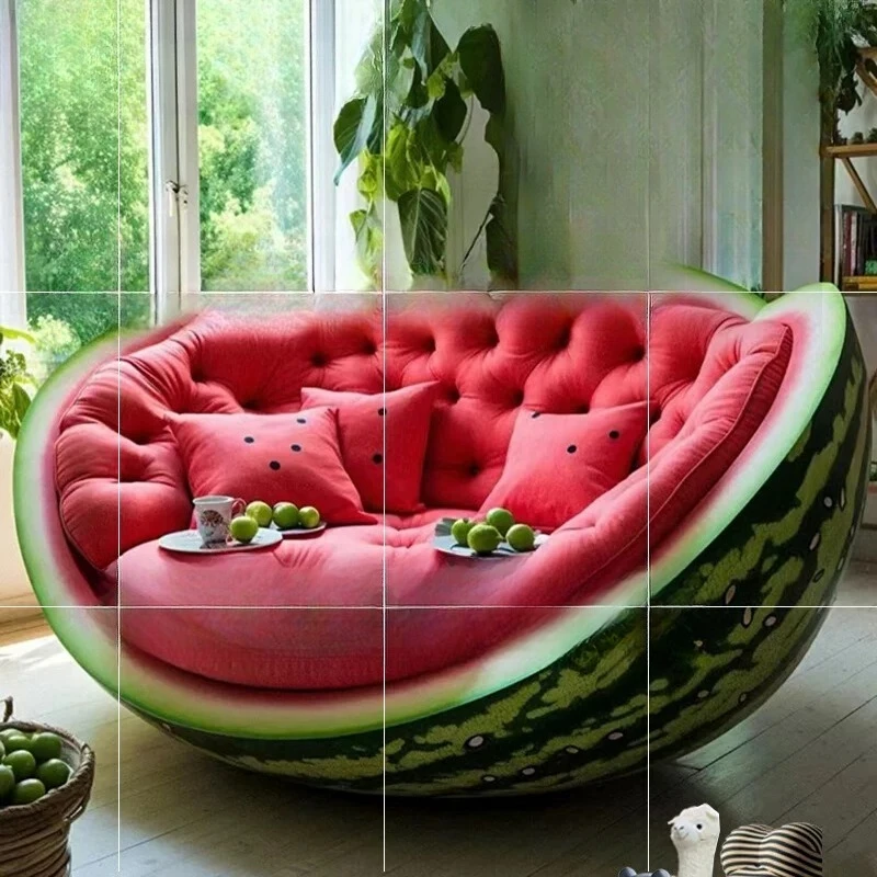 New lazy balcony living room rotating fruit series creative personalized sofa