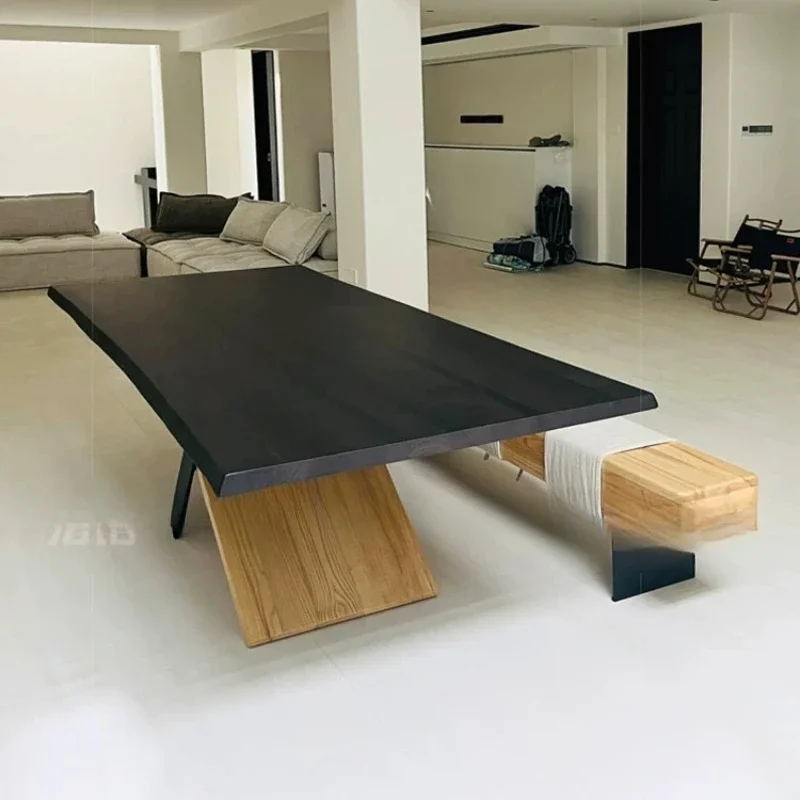 Japanese-style solid wood dining table and chair combination home modern simple Nordic ash wood