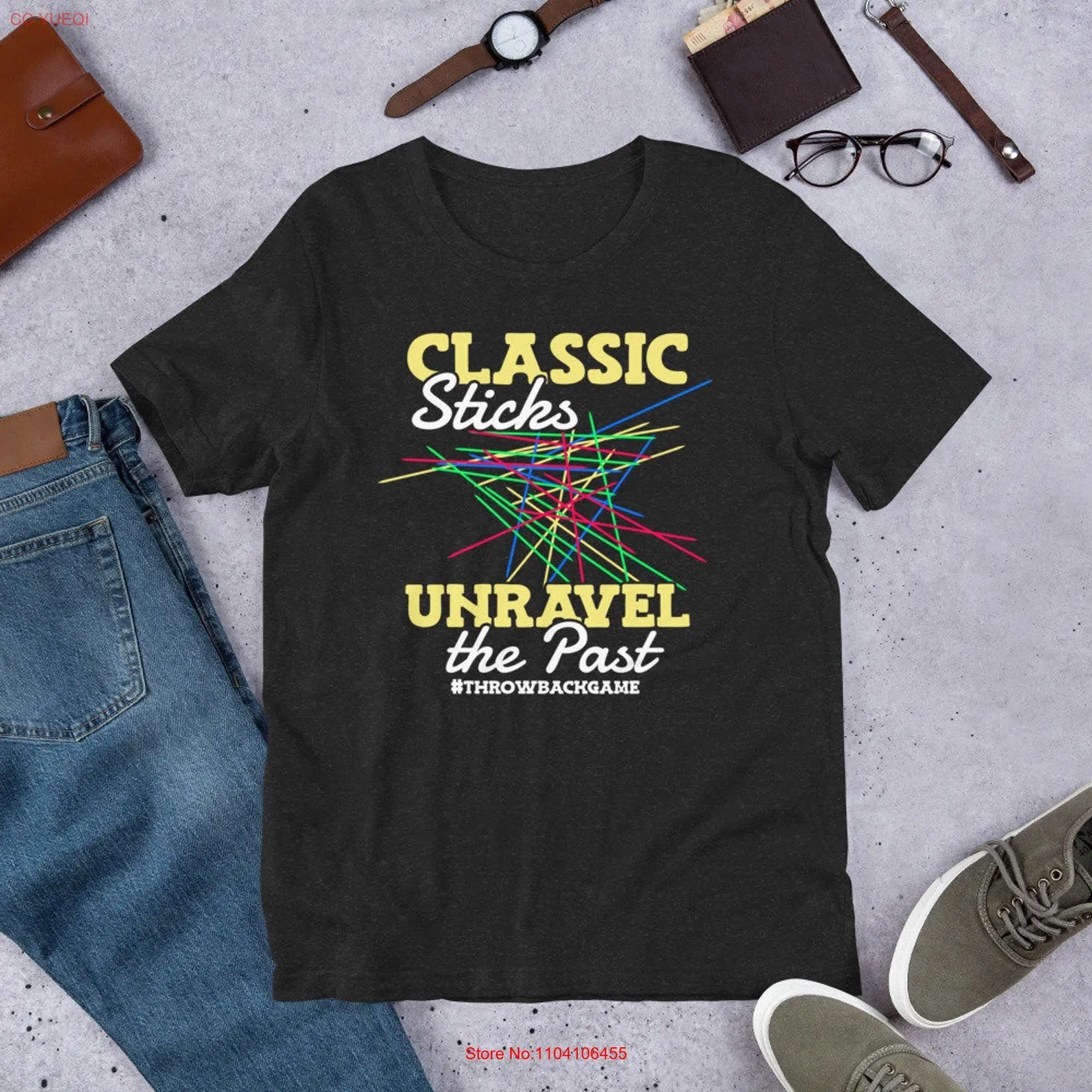 Classic Sticks Unravel the Past 90s Kids Game Throwback T shirt long or short sleeves