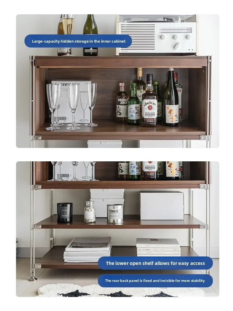 Magazine rack ins Nordic living room side few black sofa side cabinet