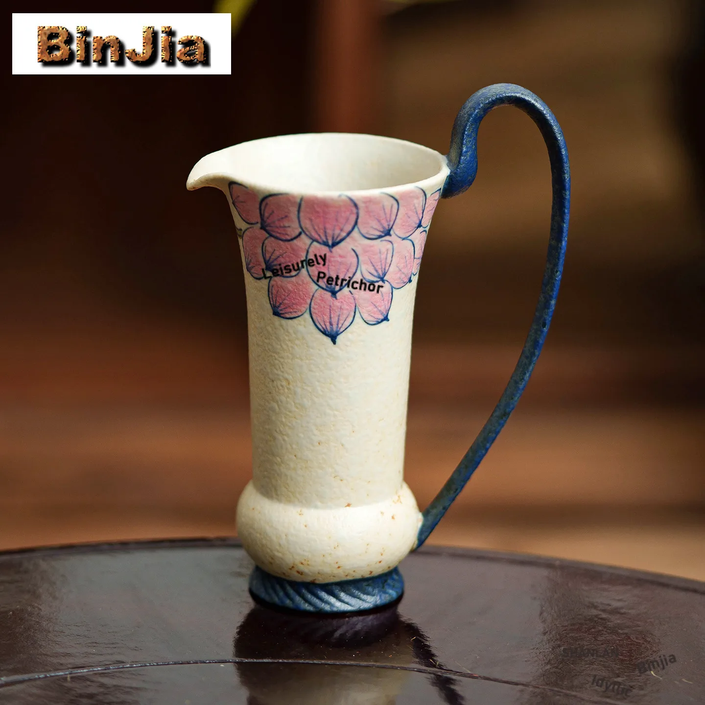 110ml Hand-painted Lotus Tea Pitcher Tea Divider Cha Hai Dispenser Justice Cup Oolong Tea Fair Mug Drinkware Gift Accessories