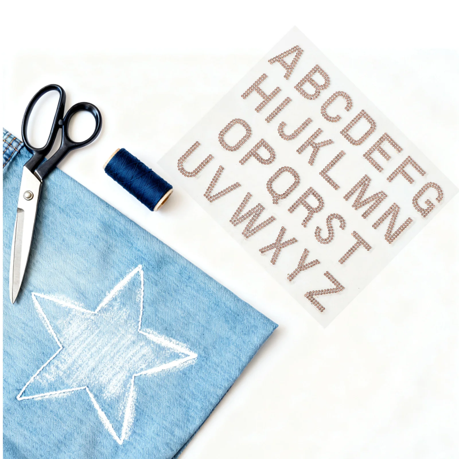 26 Stück Gold Strass Alphabet Patches Diy Kleidung Dekoration Selbstklebende Buchstaben Aufkleber Blätter für Hemden Jacken Hüte Taschen