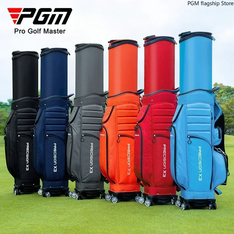 PGM Universal Four-wheel Golf Bag for Men and Women Telescopic Bags Flat Push Bag Travel Club Bag Qb062