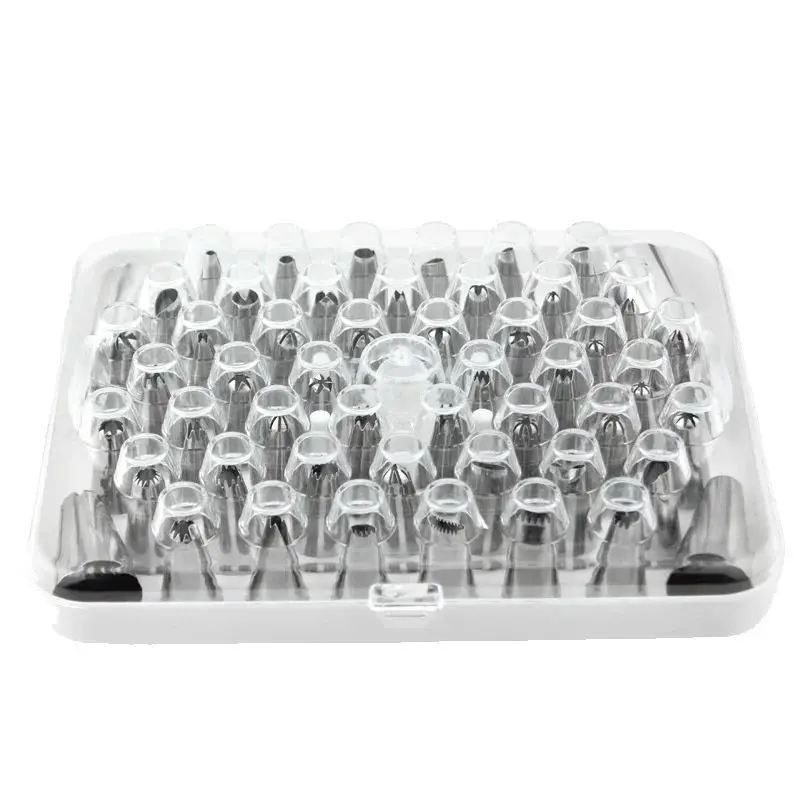 

52 Stainless Steel 304 Icing Nozzles Pastry Tips Cake Decorating Sugarcraft D826