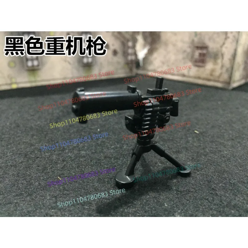 Klocki konstrukcyjne MOC Pistolet maszynowy Maxim z okresu II wojny światowej Mini figurka Model do składania Zestaw akcesoriów anime Zabawka Kolekcjonerski prezent