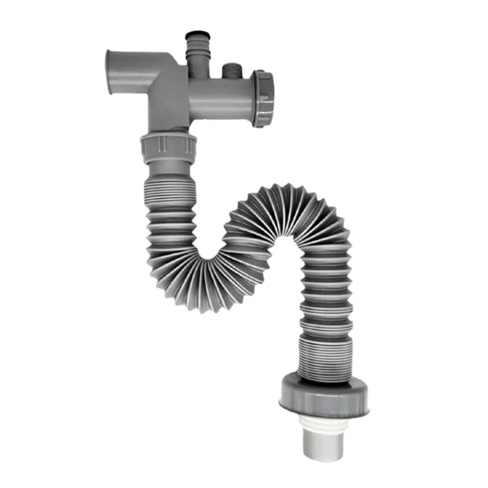 Flexible Drainage Tube Retractable Sink Drain Kitchen Setup After Stretching 88cm Anti Rebate Drainage For Hygiene