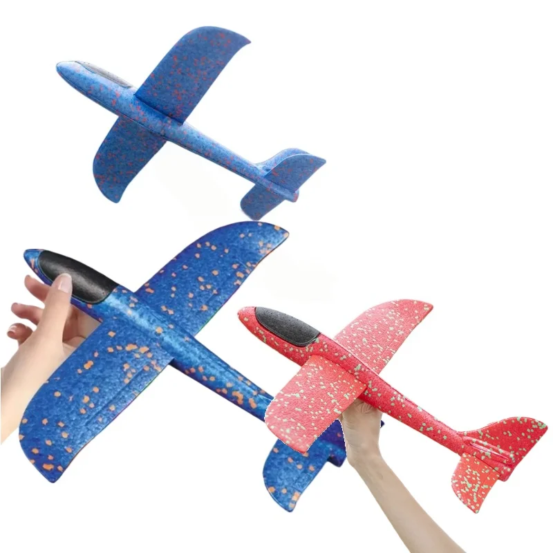 3 uds 35CM niños lanzamiento de mano aviones planeadores voladores juguete niños modelo de avión de espuma niños juguetes divertidos al aire libre juguete de porciones calientes avión