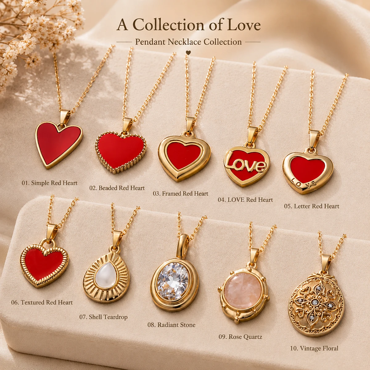 Stainless Steel Golden Virgin Mary Pendant Necklace Women Saint Michael Angel Cupid Heart Olive Leaf Vintage Religious Jewelry