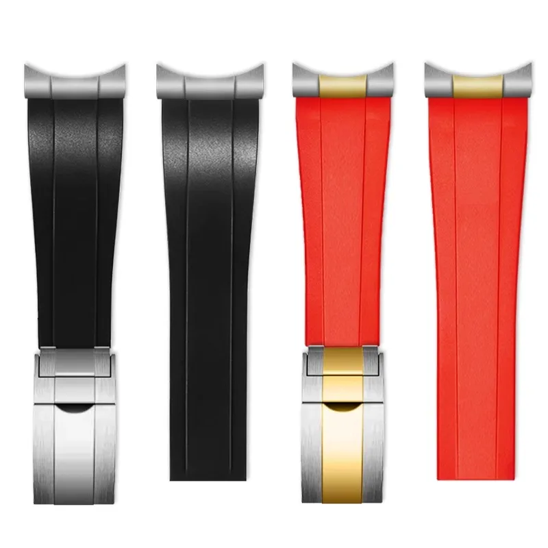 Correa de reloj de goma de silicona resistente al agua de 20mm, 21mm y 22mm para Tudor M79030N M79360 M79363, correa de reloj con articulación curva, correa modificada para hombre