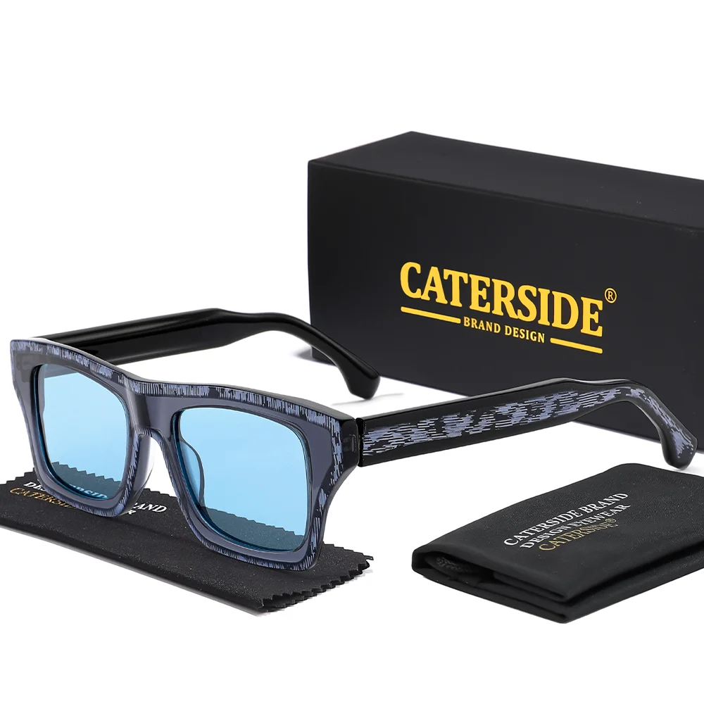 

Солнцезащитные очки CATERSIDE: Новинка, модные унисекс-очки с поляризацией, роскошная оправа из ацетата с цветовыми блоками, для путешествий и фестивалей, подарок, защита от УФ400
