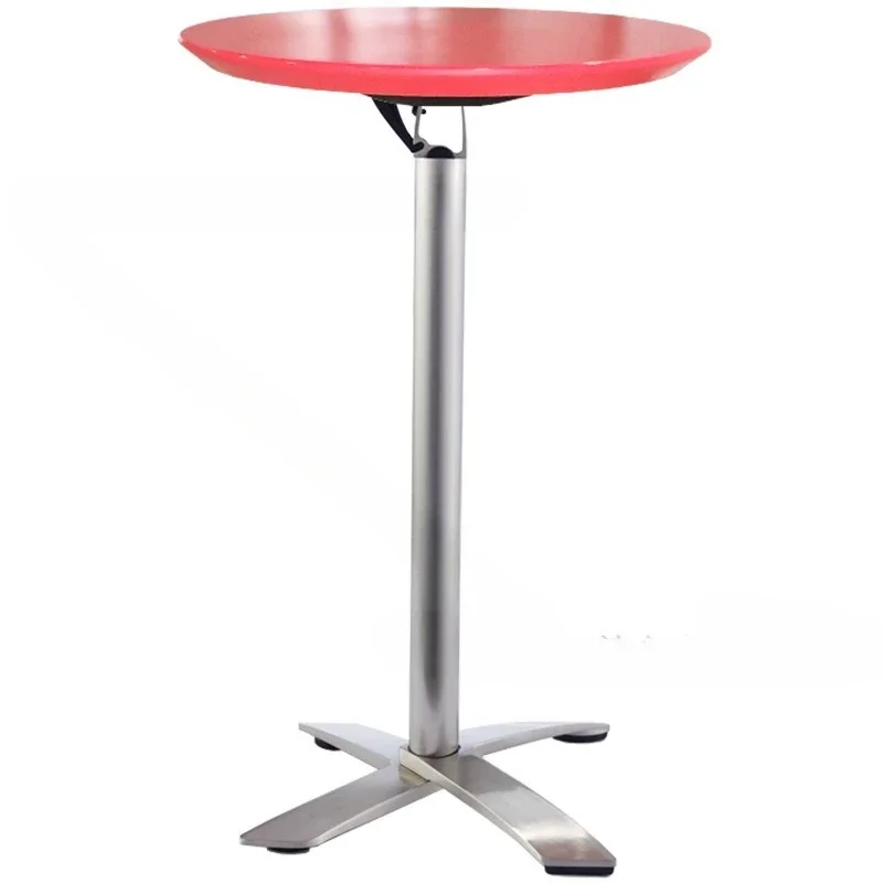 

Foldable plastic countertop leisure table round table commercial coffee milk tea shop leisure negotiation bar