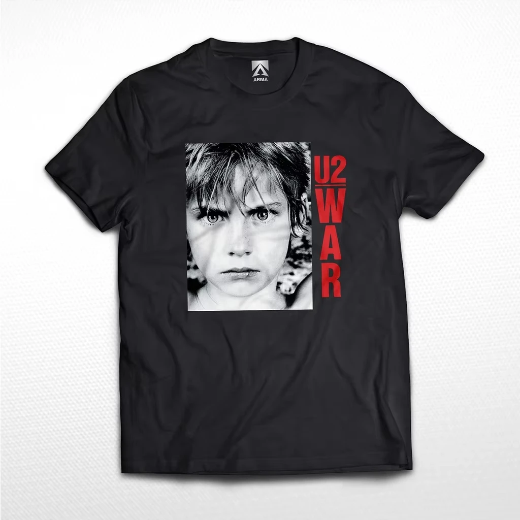 الرجال لطيفة U2 الفرقة BoNo آدم كلايتون لاري مولين تي شيرت هدية العضلات تي شيرت إلكتروني نمط نقي 100_ القطن تي شيرت مطبوع