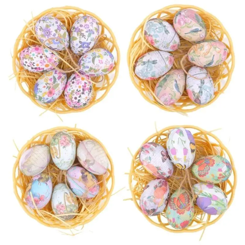 

G6KF Handmade Easters Eggs Hanging Decorations Portable And Easy To Use For Both Indoor And Outdoors Setting