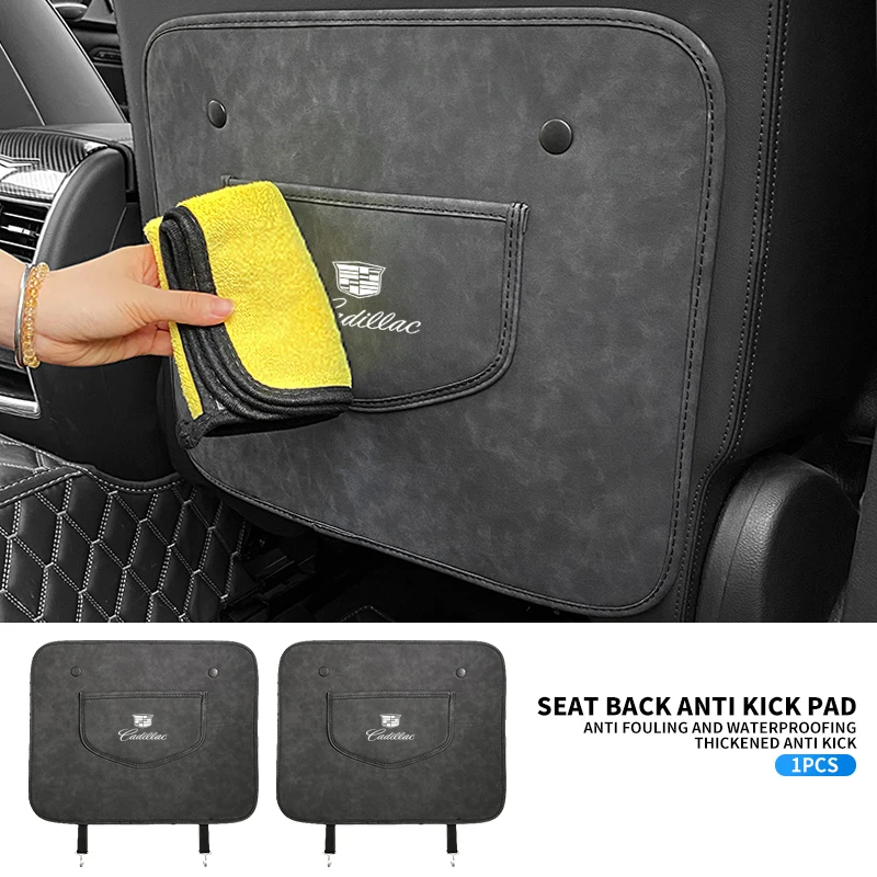 

Car Seat Back Anti Kick Protector Mat Prevent Dirty Pad For Cadillac Logo Escalade CTS ATS SRX XTS XT5 STS CT5 CT6 BLS XLR