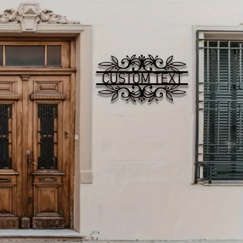 Unique Handmade Custom Metal Wall Art with Exquisite Personalized Lettering Address Waterproof Removable New Home Gift