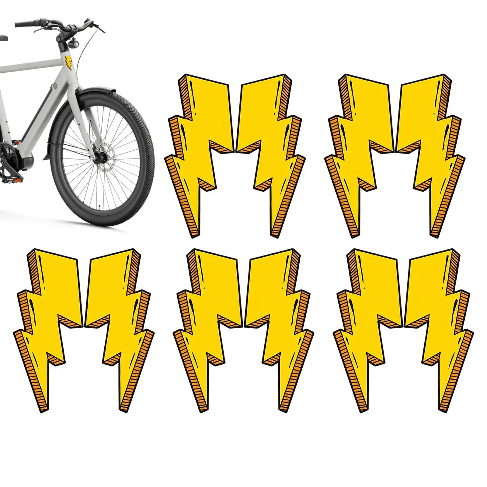 

Motorcycle Decals 5-Piece Cool Stickers For Mountain Bike Frame Weather-Resistant Motorcycle Decals For Scooter Motocross Racing