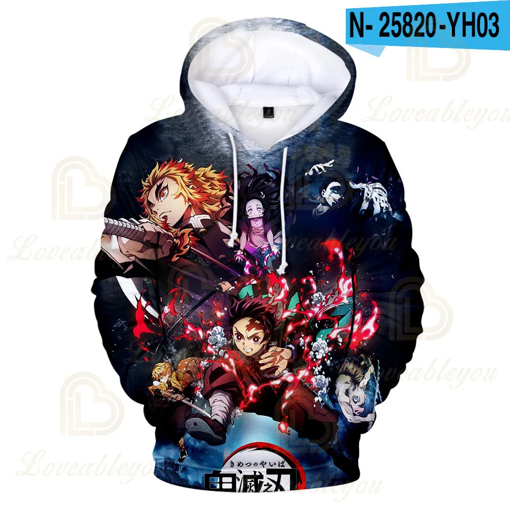 Kimetsu No Yaiba Anime 3D hoodie Kochou Shinobu Cosplay Costume Demon Slayer hoodies Men Women Rengoku Shinjurou Sweatshirts