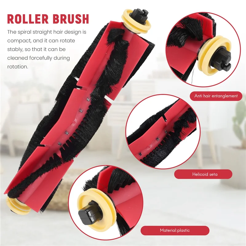 A75X Top Easy CleanแปรงหลักสําหรับRoborock S6 Maxv, S6, S6 Pure, E4,S4 Max,S4, S5 Max, S5, E35, E2 เครื่องดูดฝุ่นหุ่นยนต์