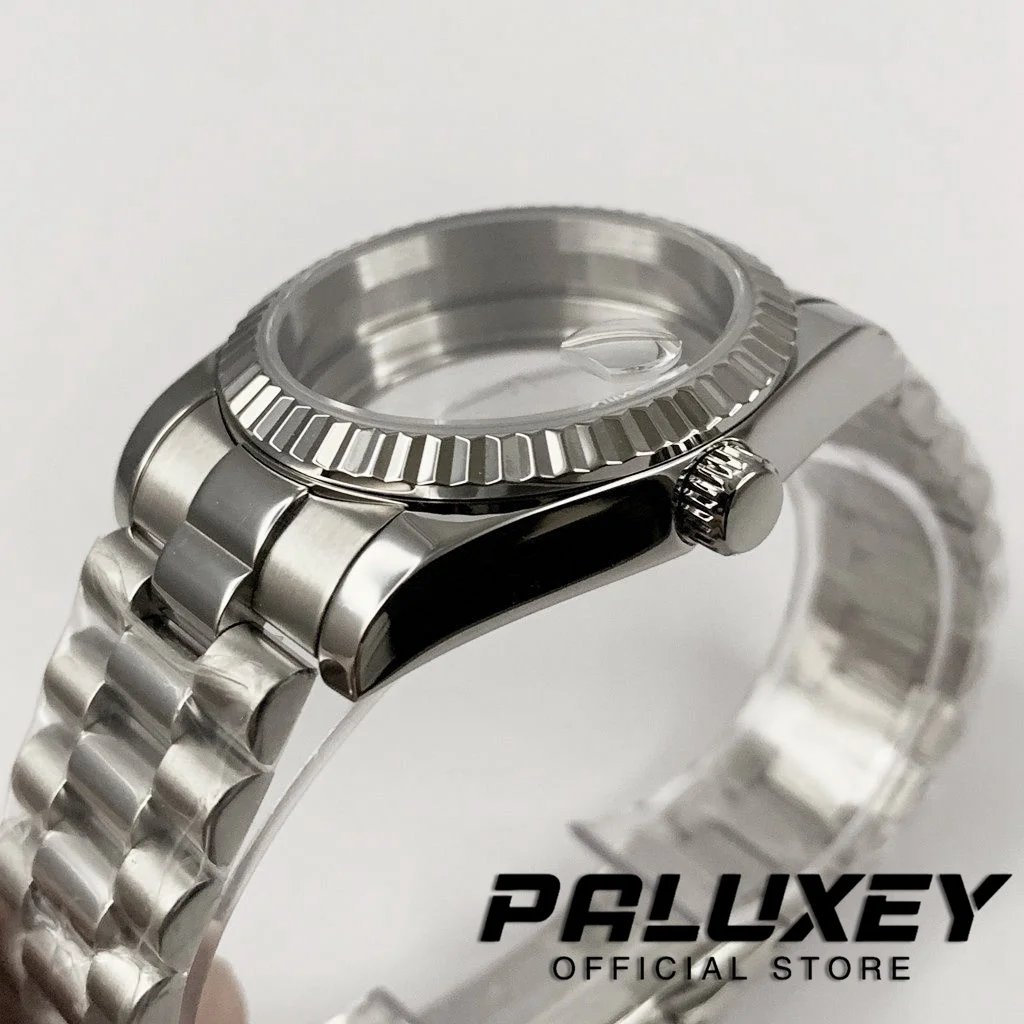 36MM/40MM High Quality Sapphire Crystal 316l Steel Watch Case And President Strap For Nh35 Nh36 Nh34 Automatic Movement MOD