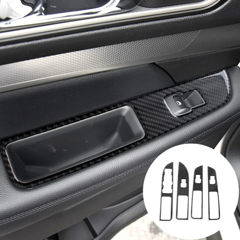 For Ford Explorer 2013-2019 Car Central Control Navigation Gear Shift Water Cup Panel Door Latch Decorative Carbon Fiber Sticker