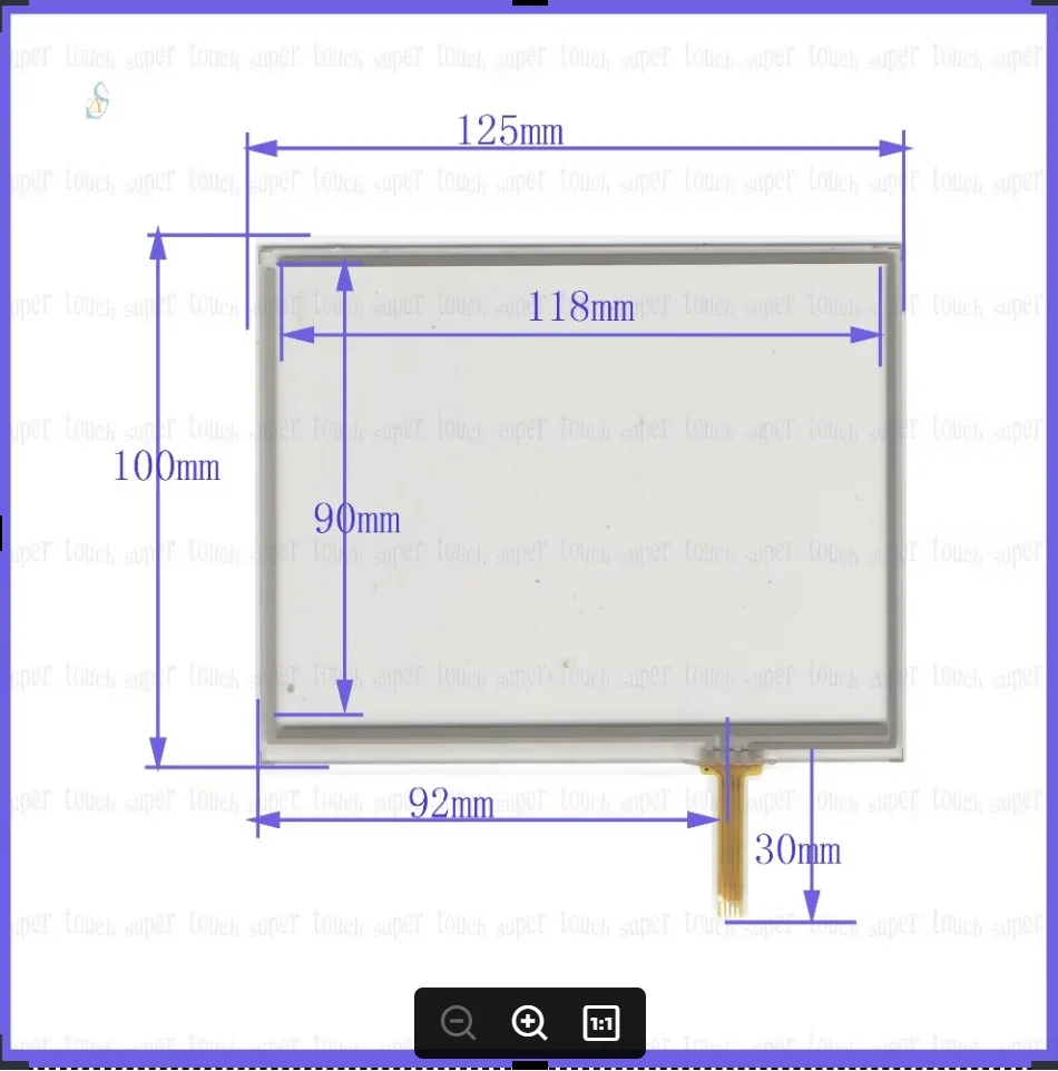 

ZhiYuSun 125*100 5,7-дюймовый 4-проводной сенсорный экран, ширина 125 мм, длина 100 мм для стеклянной сенсорной панели GPS, это совместимо, тип сварки