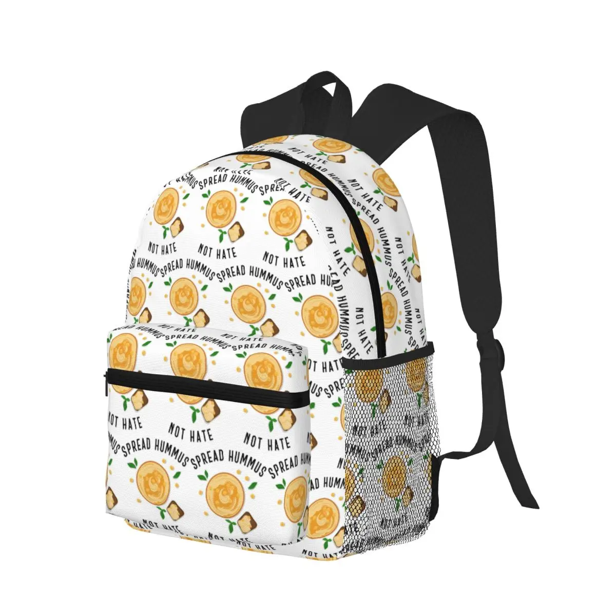 

Spread Hummus Not Hate I Love Hummus Student Backpack School Bag Hiking Travel Daypack for Men Women Bookbag Shoulder Bags