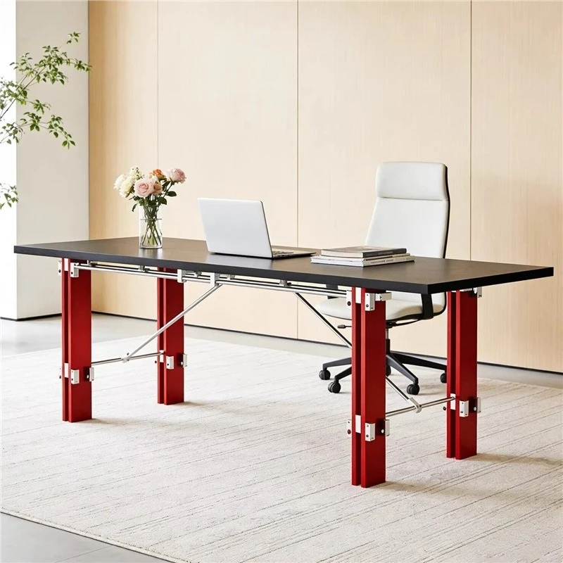 Table long designer workbench birch ocean board minimalist desk optical axis