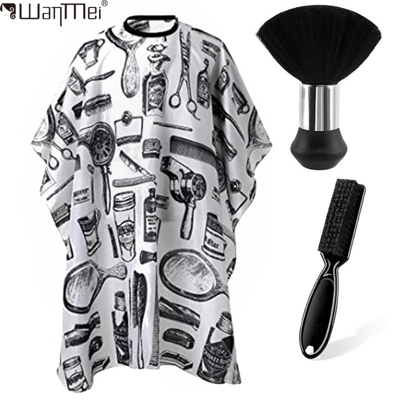 مجموعة رأس الحلاق لقص الشعر من WANMEI مع فرشاة منفضة الرقبة، فرشاة الحلاق، ملحقات الحلاق الاحترافية، مستلزمات تنظيف الصالونات #1